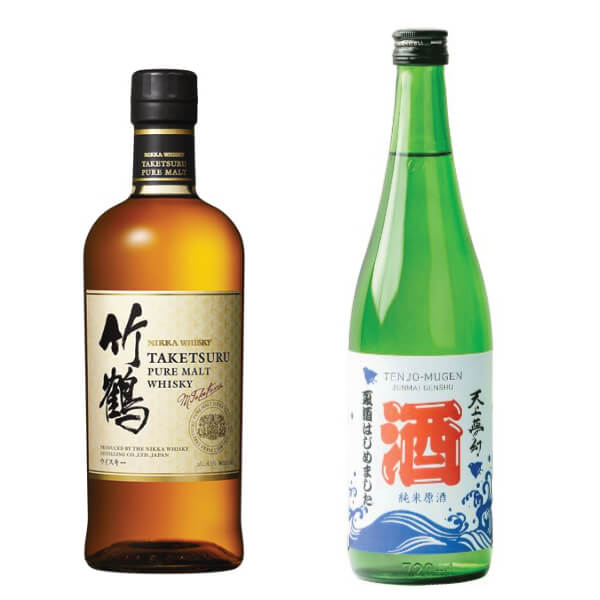 父の日ギフト：竹鶴ピュアモルト700ml＋天上夢幻 純米原酒720mlセット